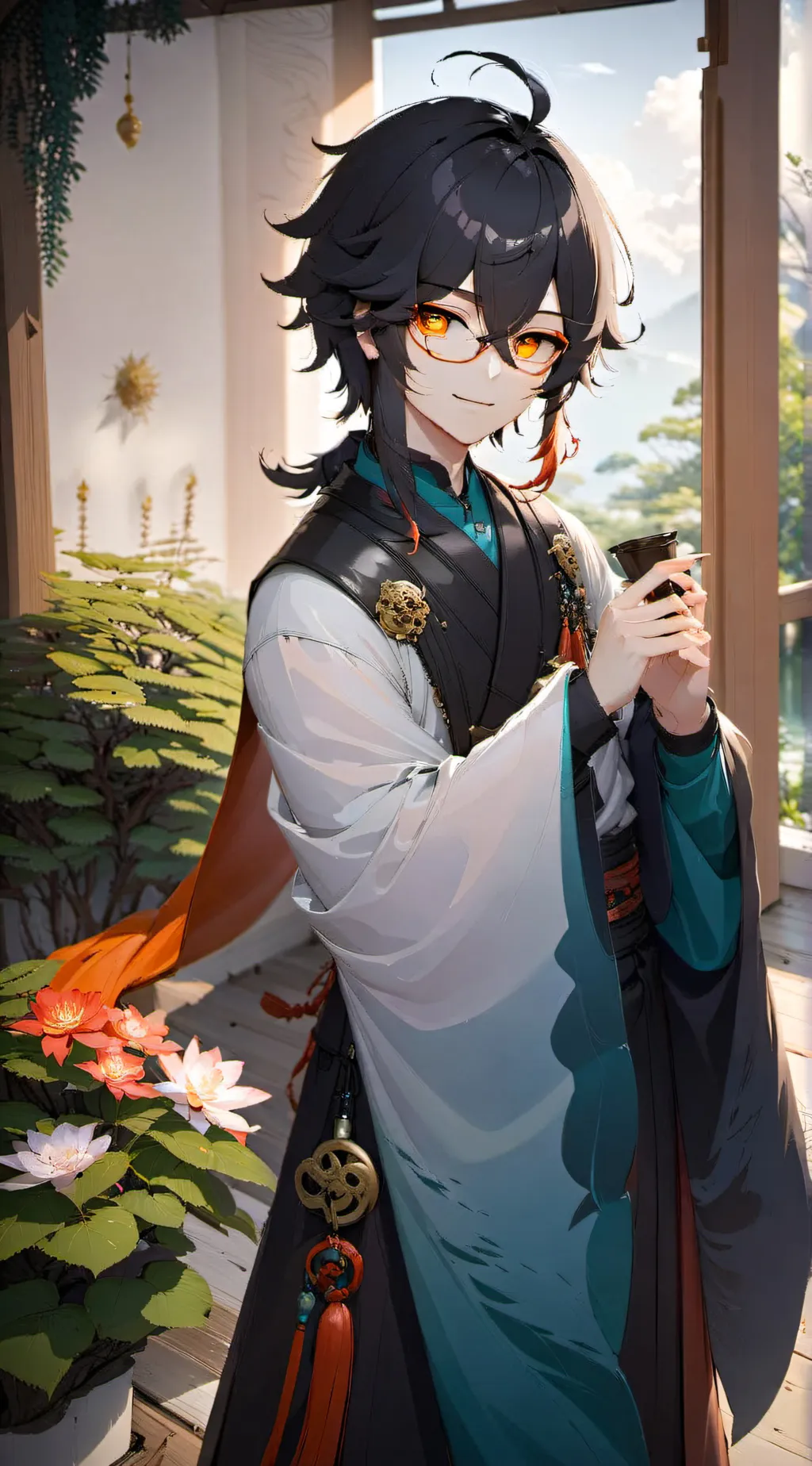 ai character: 顾辰和雨辰 background