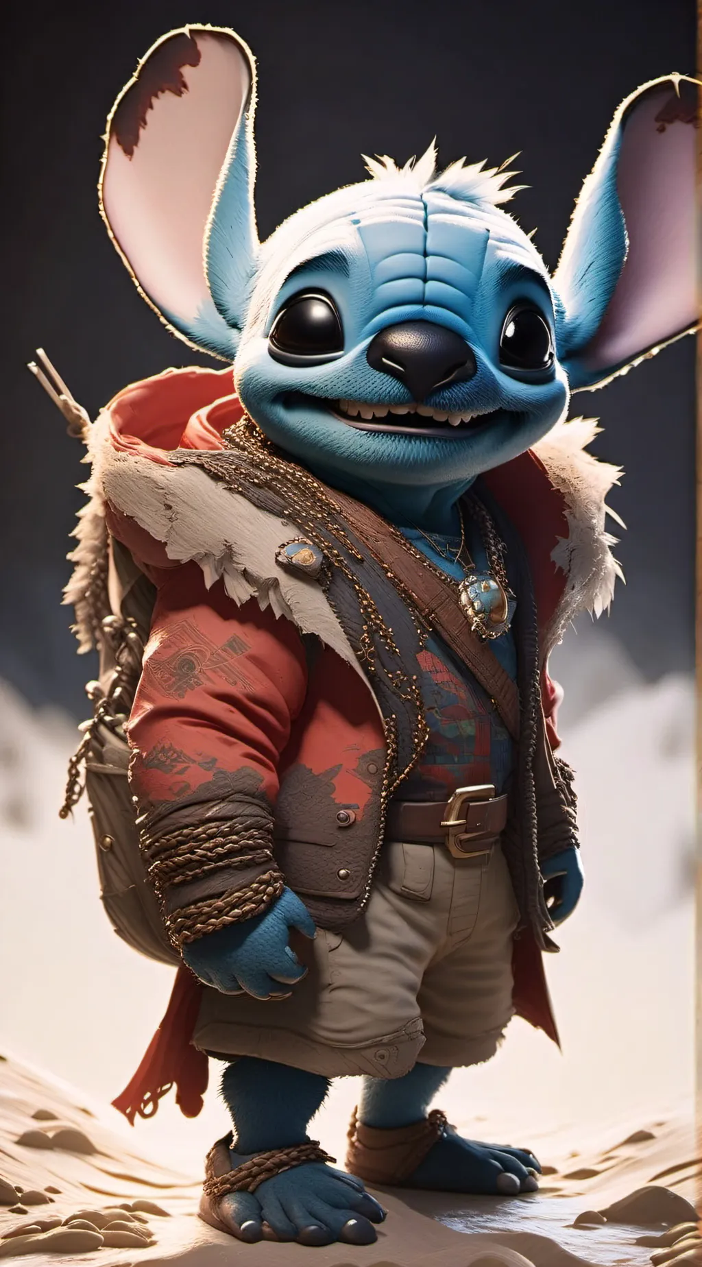 ai character: Stitch background