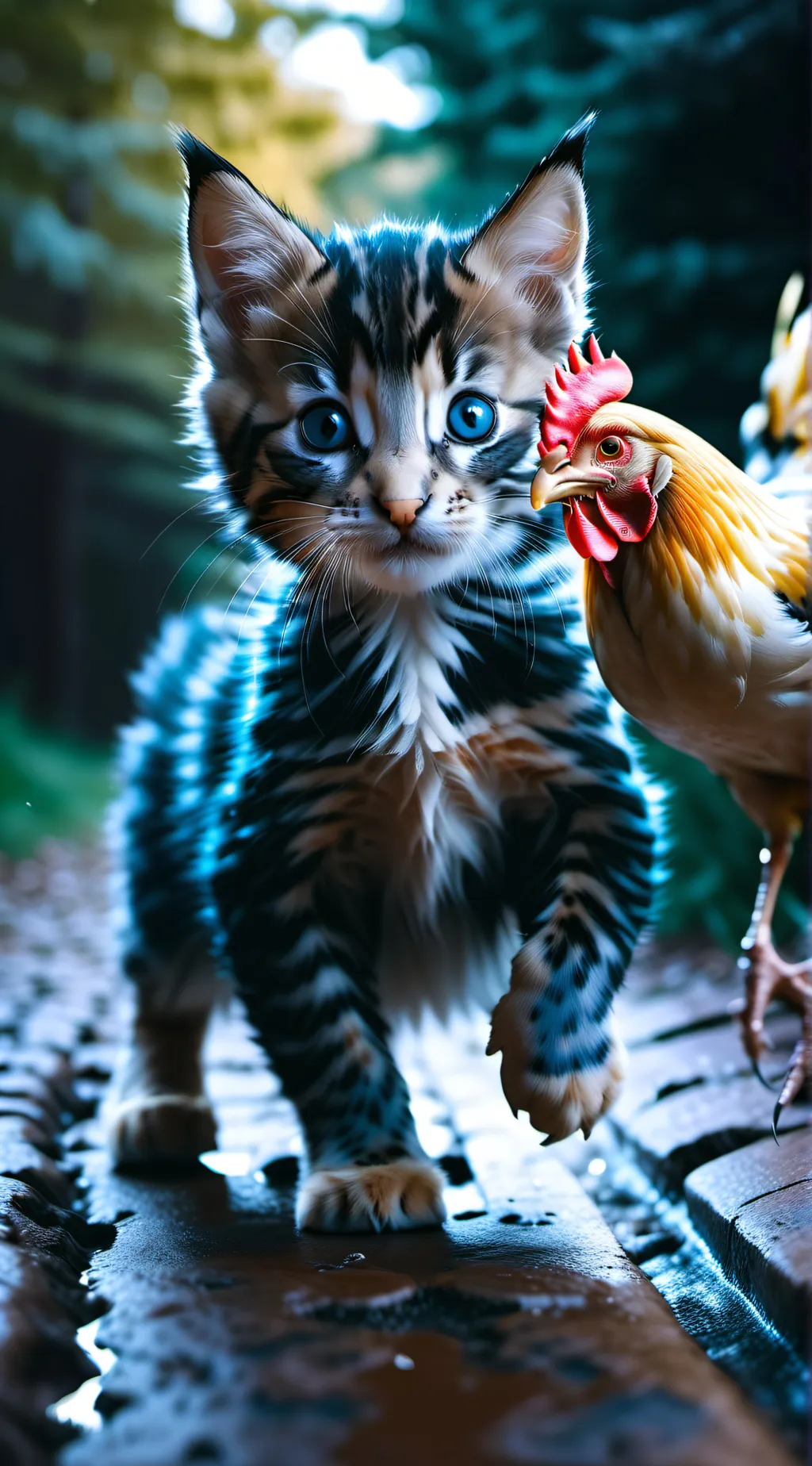 ai character: kit running background