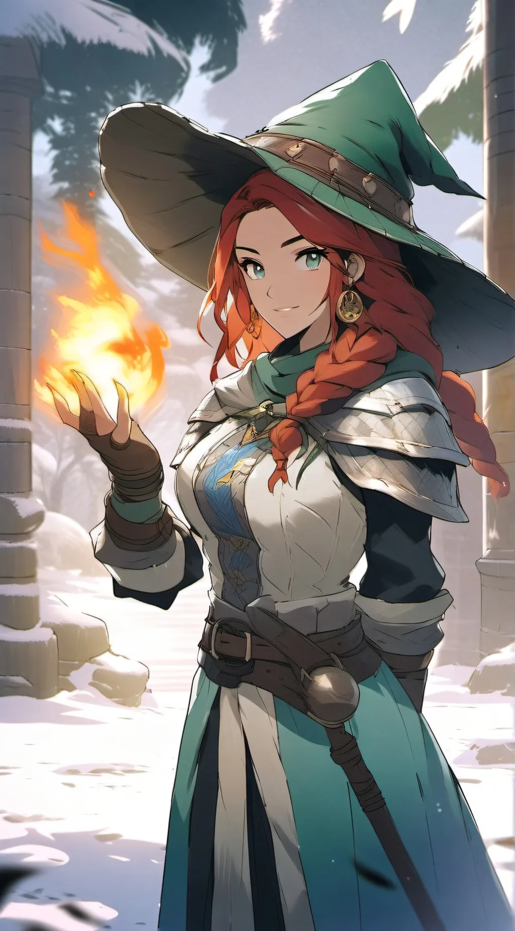 ai character: Amber DragonHeart background