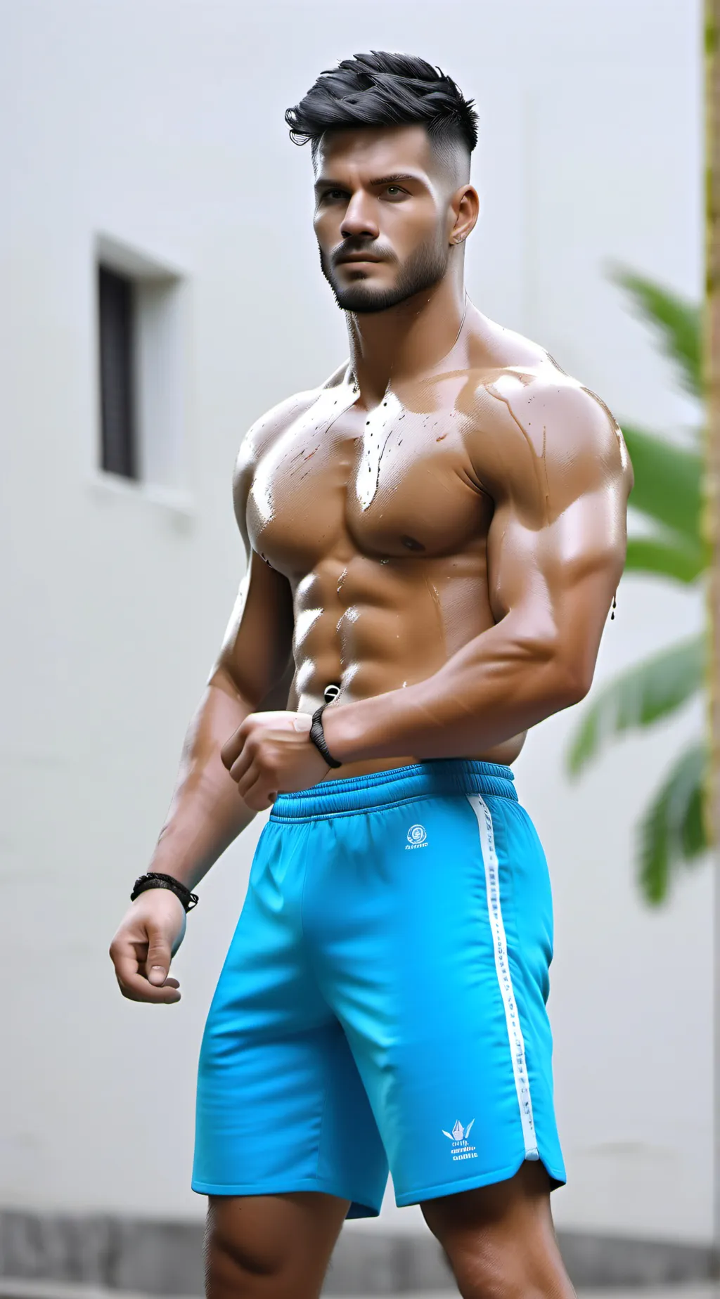 ai character: wet background