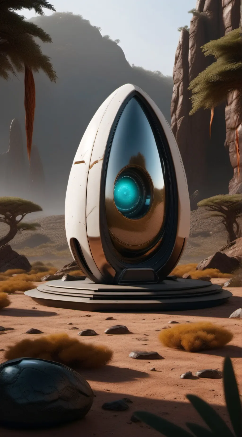 ai character: Alien egg background