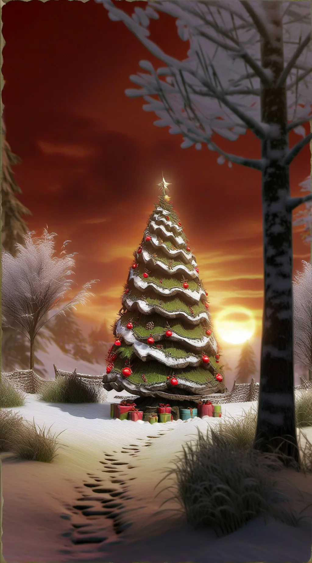 ai character: FPE CHRISTMAS  background