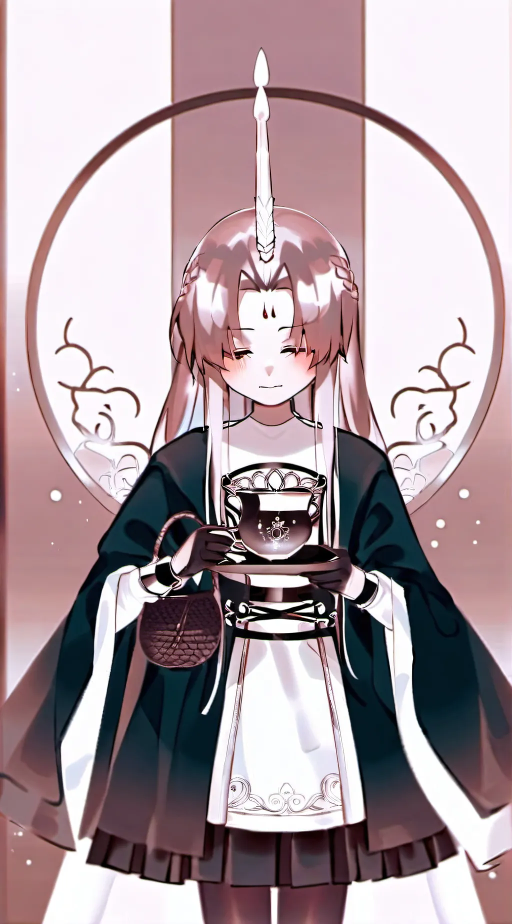 ai character: Girl figure background