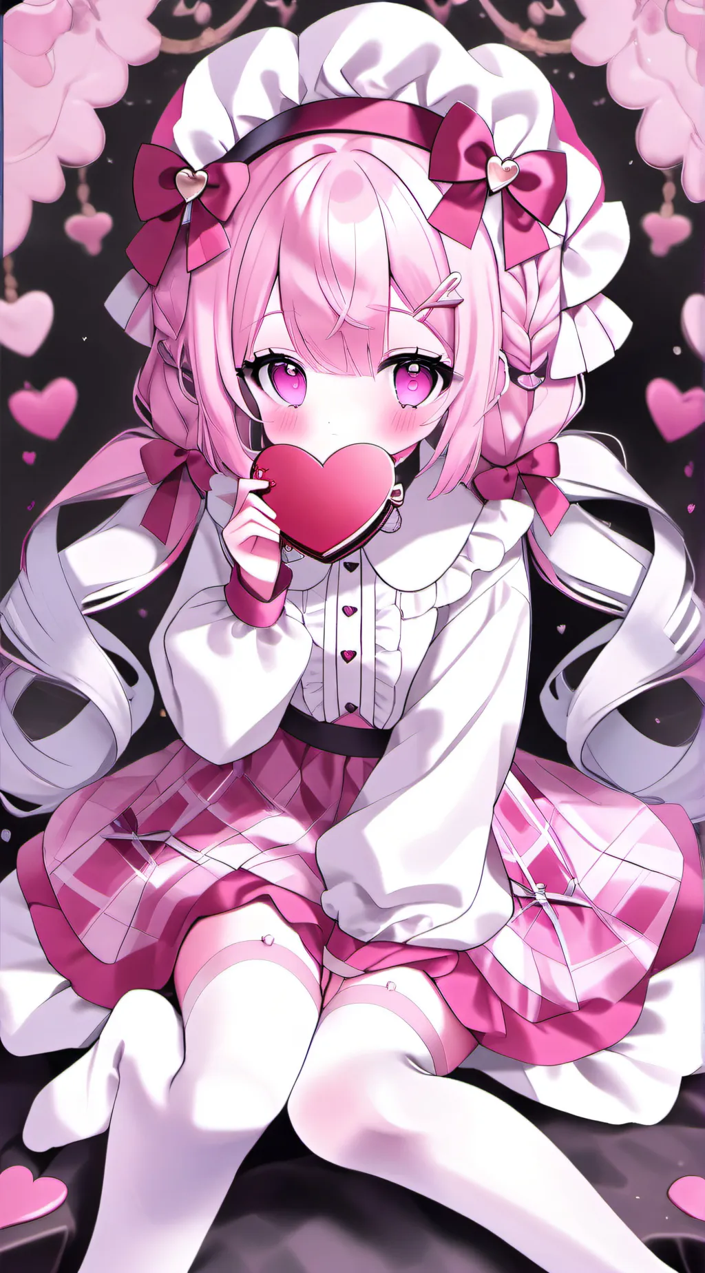 ai character: Love heart background