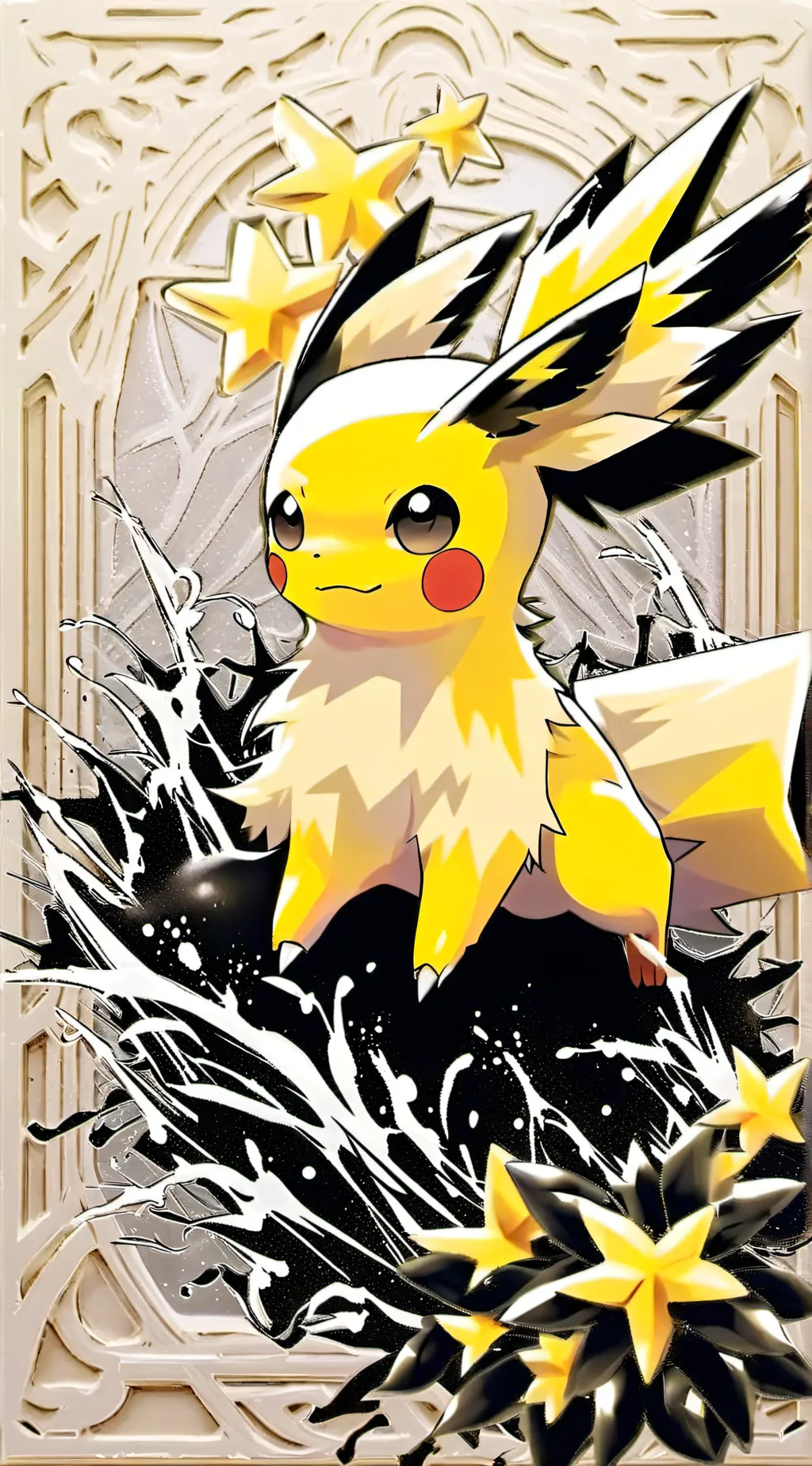 ai character: MHA x Pokemon background