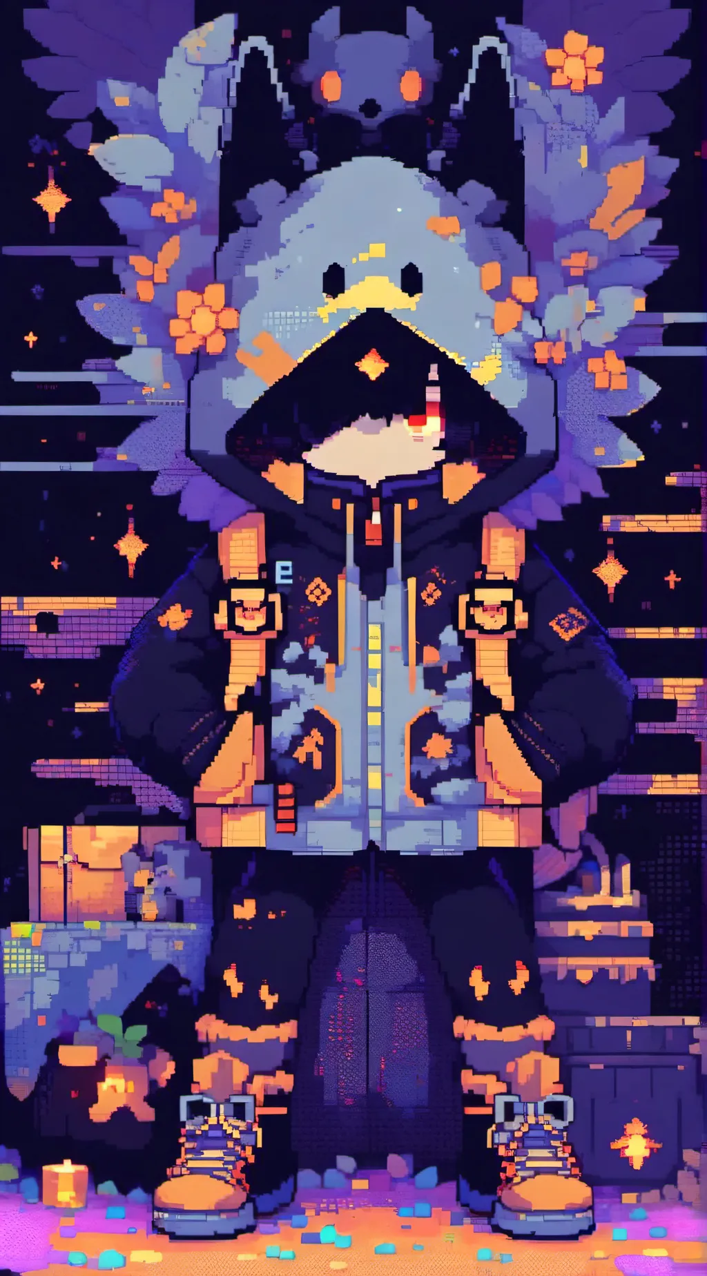 ai character: Cali x Soldery. background