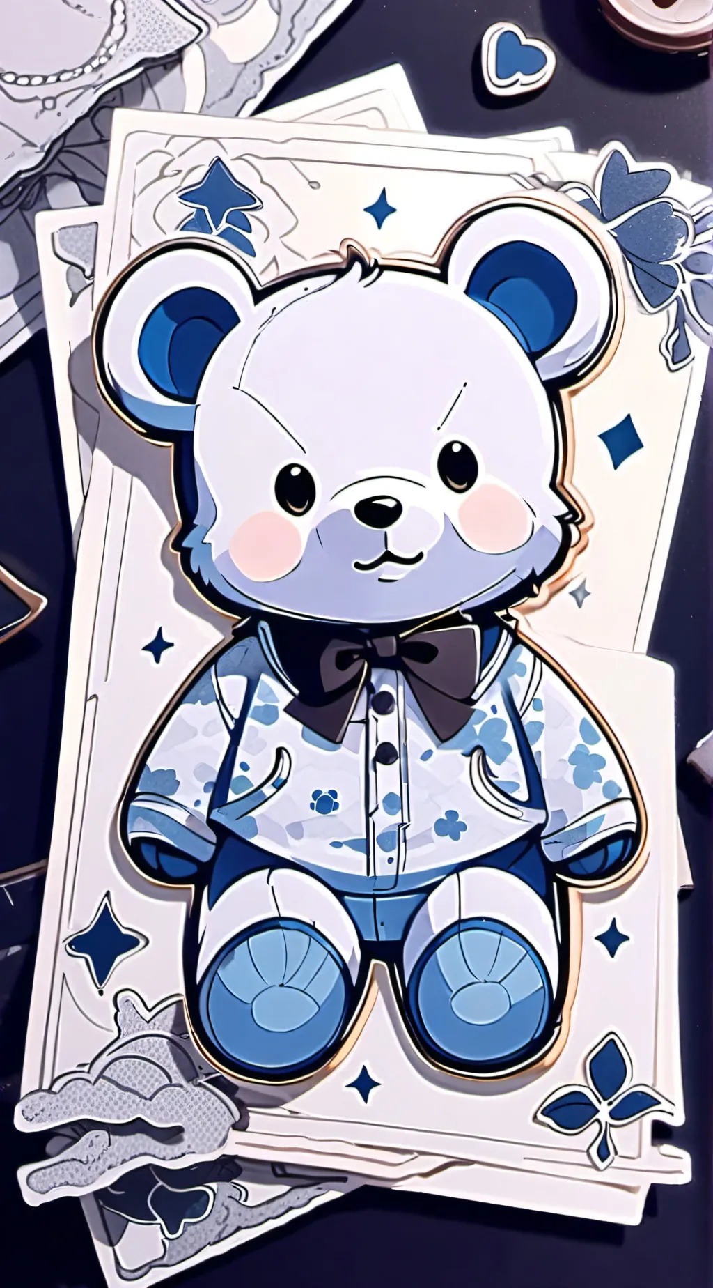ai character: Blue bear part two background