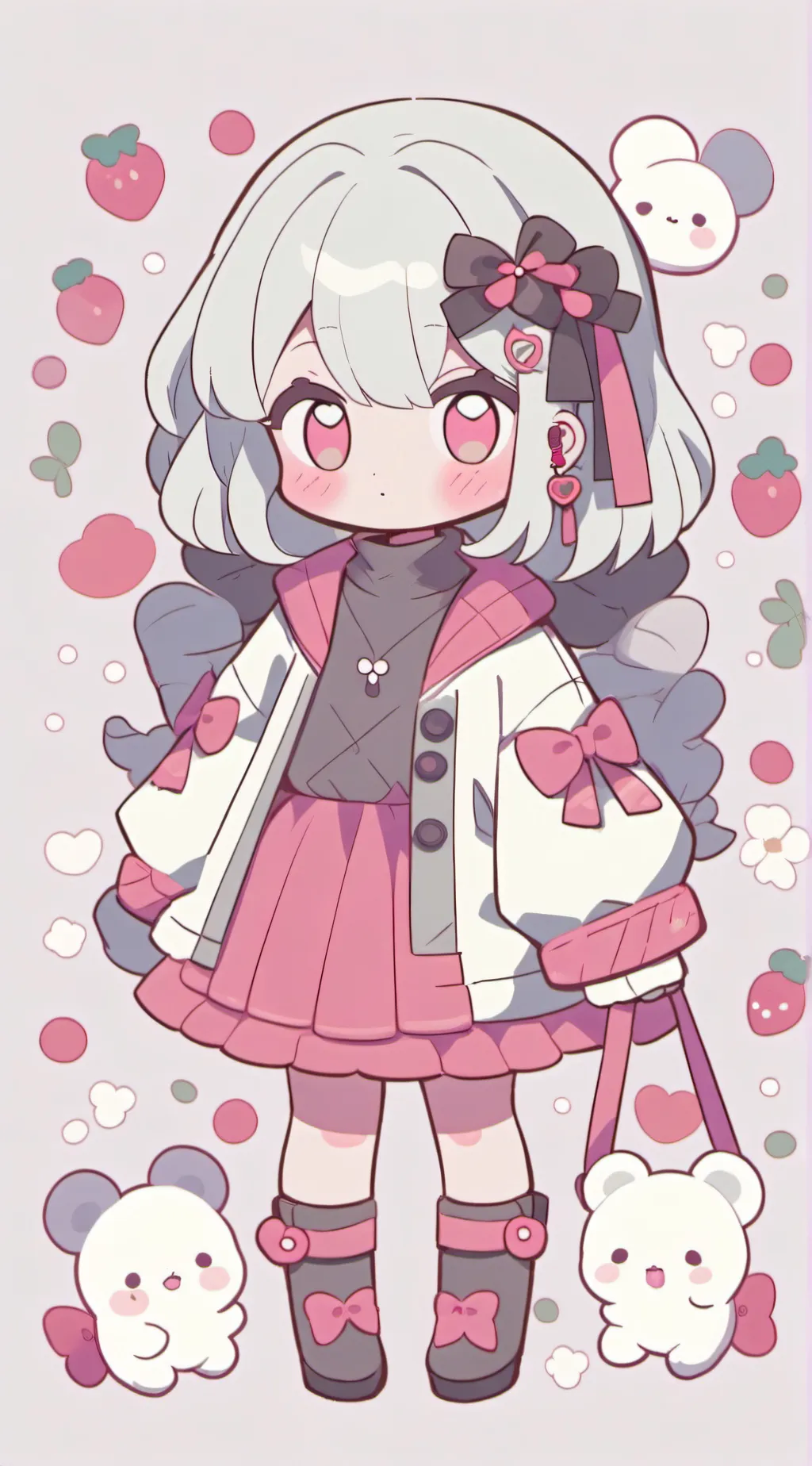 ai character: cherry background