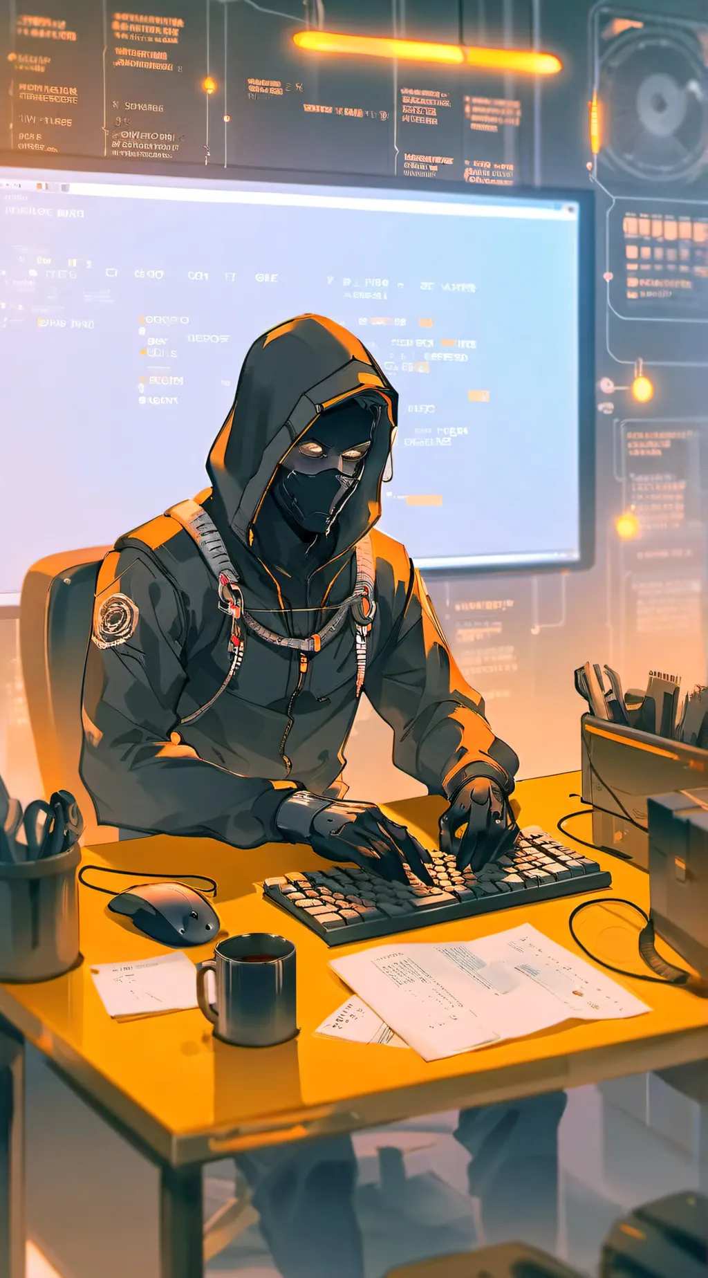 ai character: ඇනෝනිමස් background