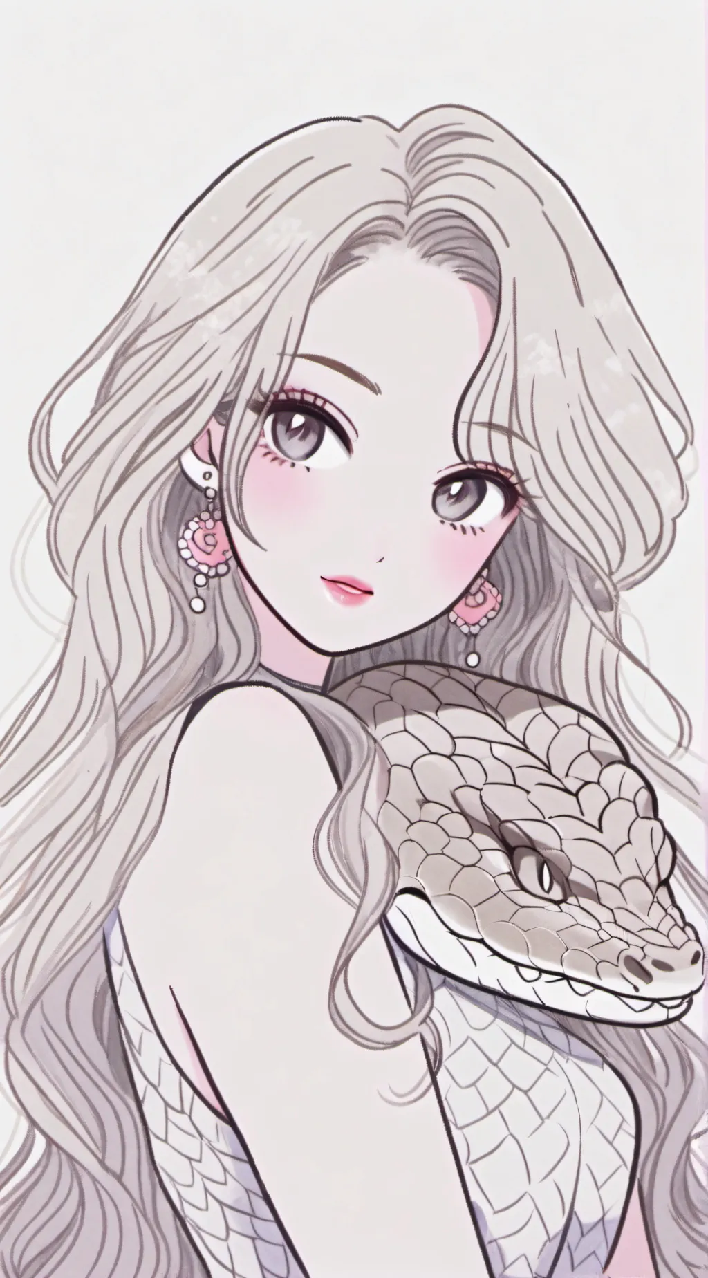 ai character: serpiente hipnotic background