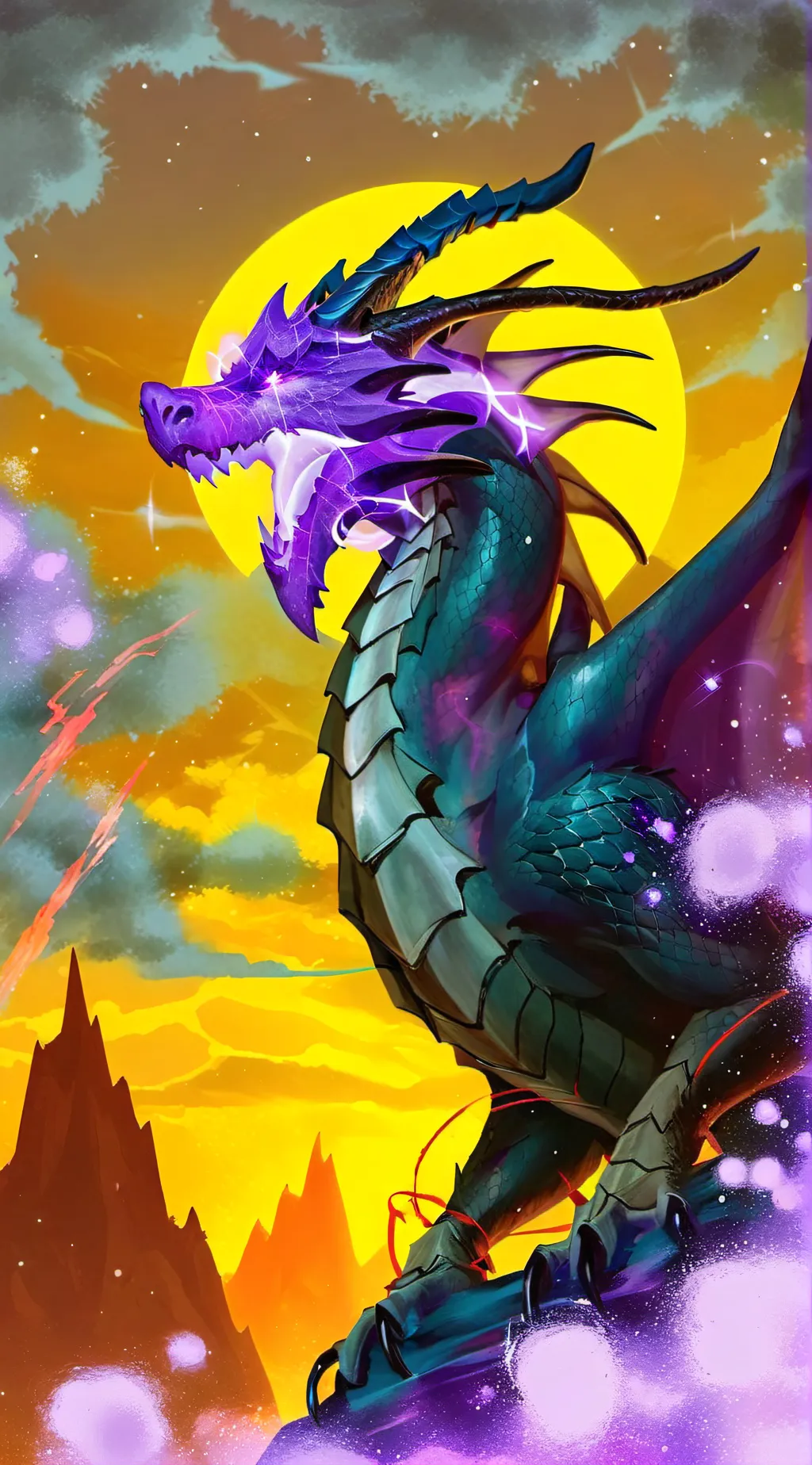 ai character: ThePurpleDragon background