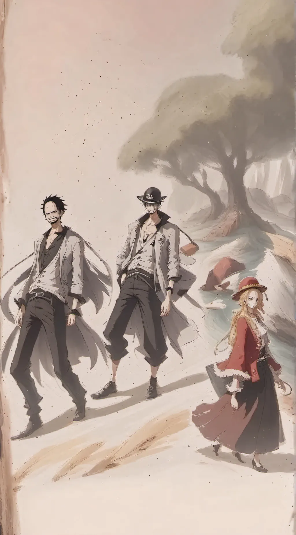 ai character: one piece... background