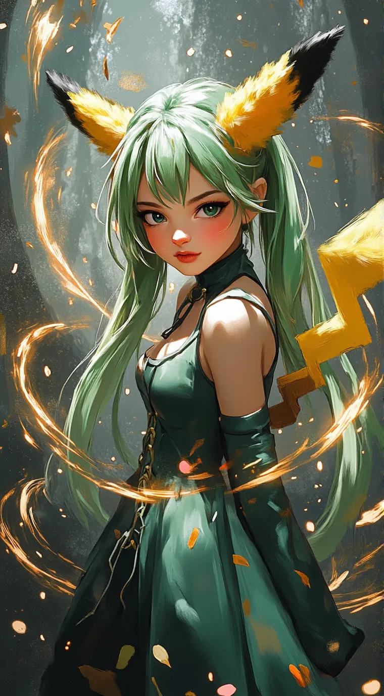 ai character: Hatsune Pika background