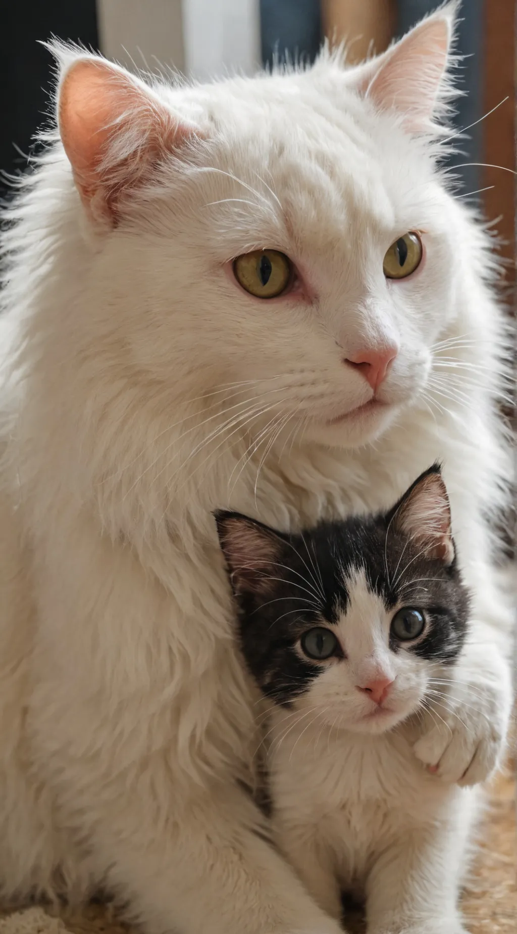 ai character: Nurse cat background