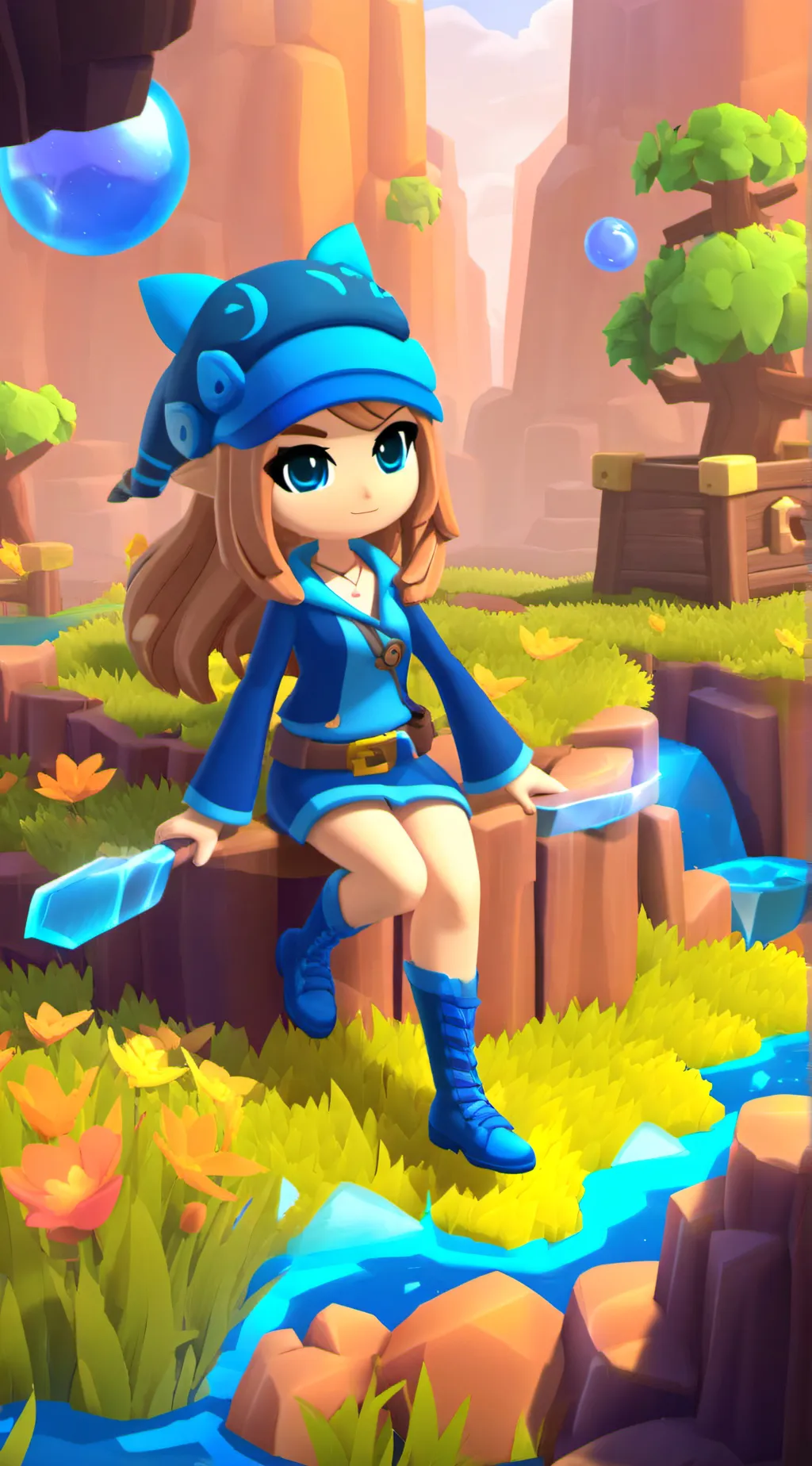 ai character: shella background