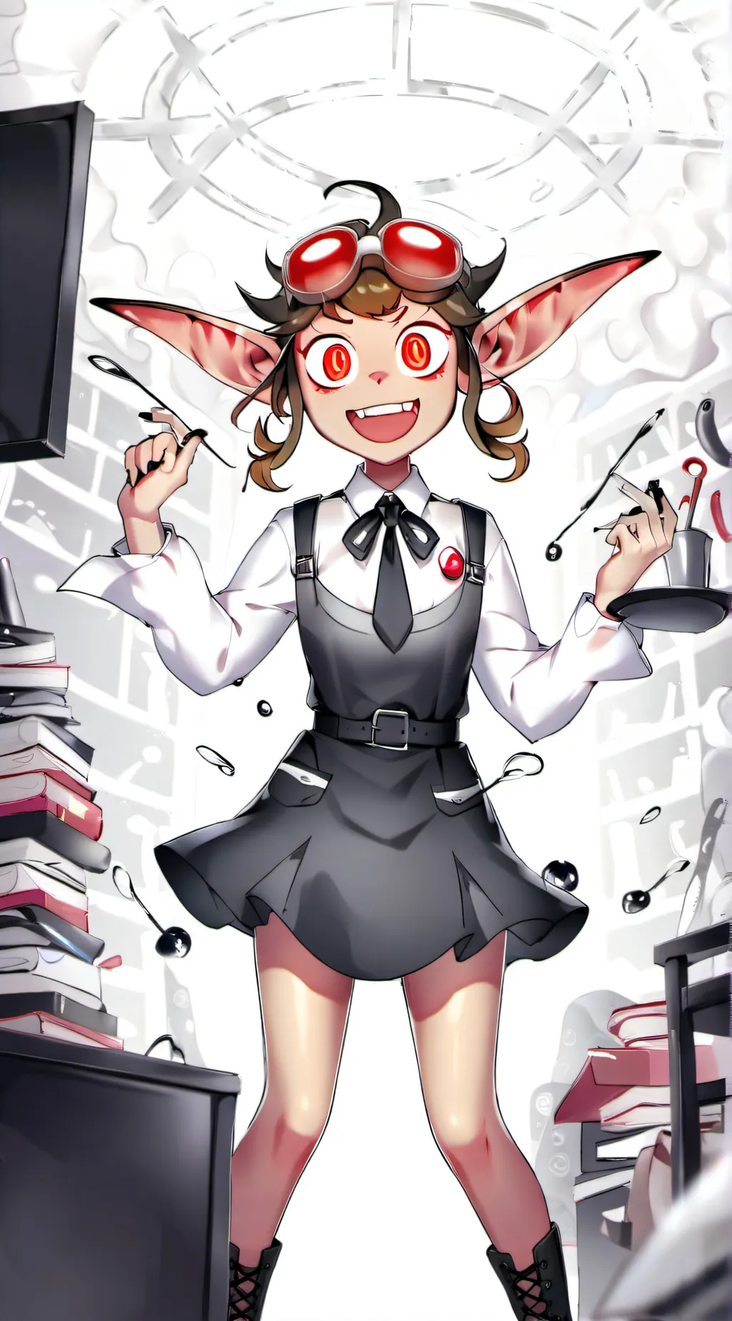 ai character: Elara Odd office  background