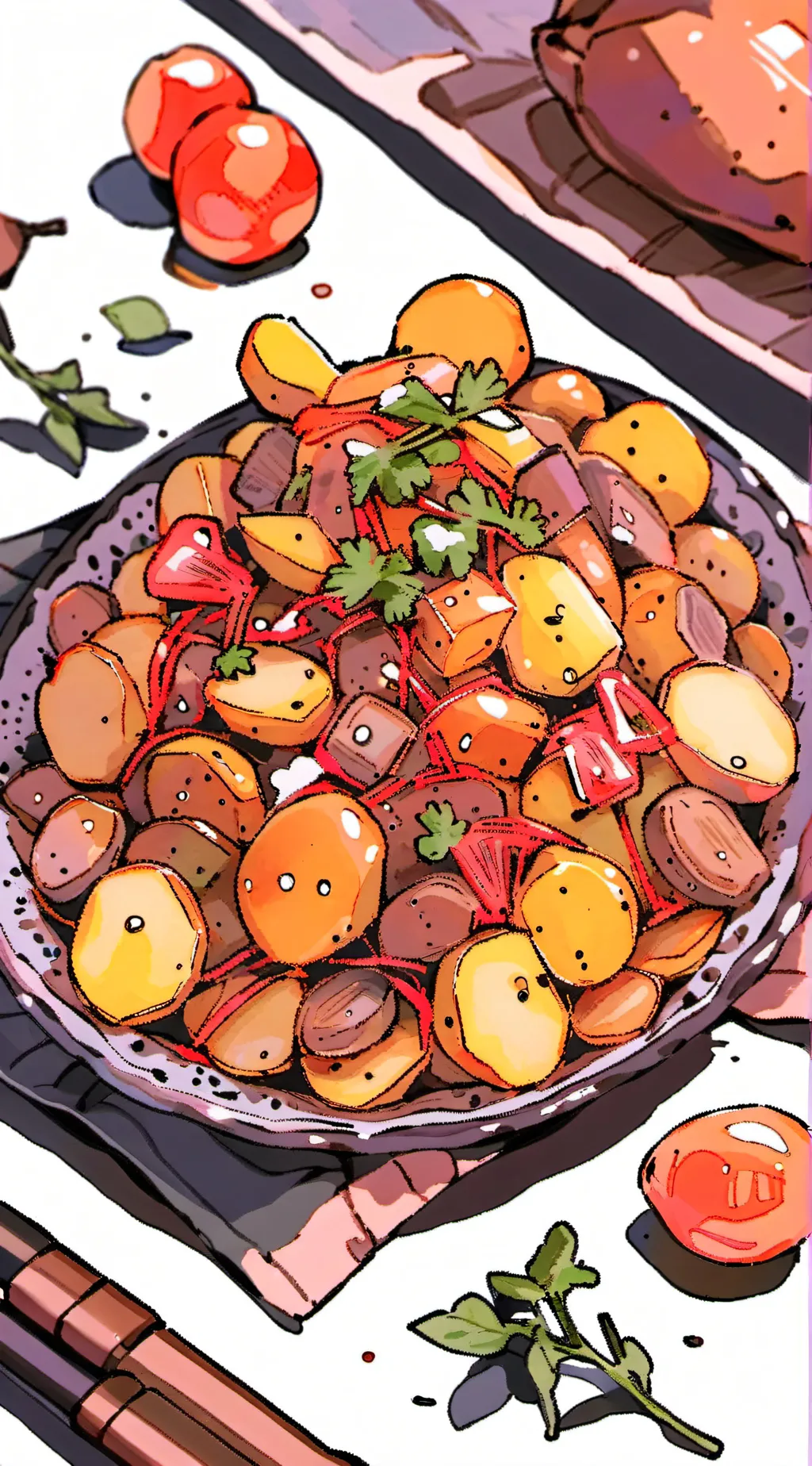 ai character: Magic potato background