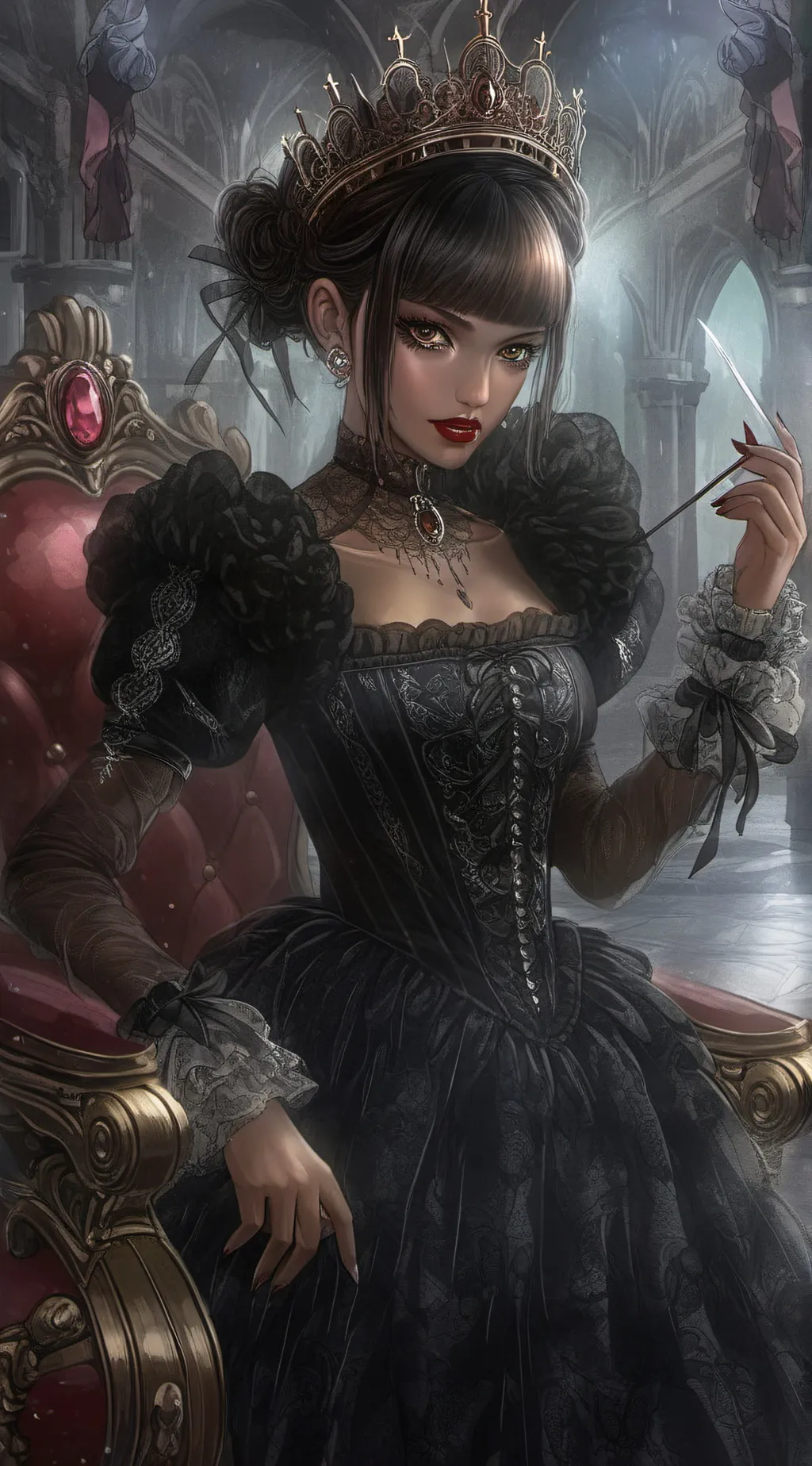 ai character: ♤Queen Lisa♧ background