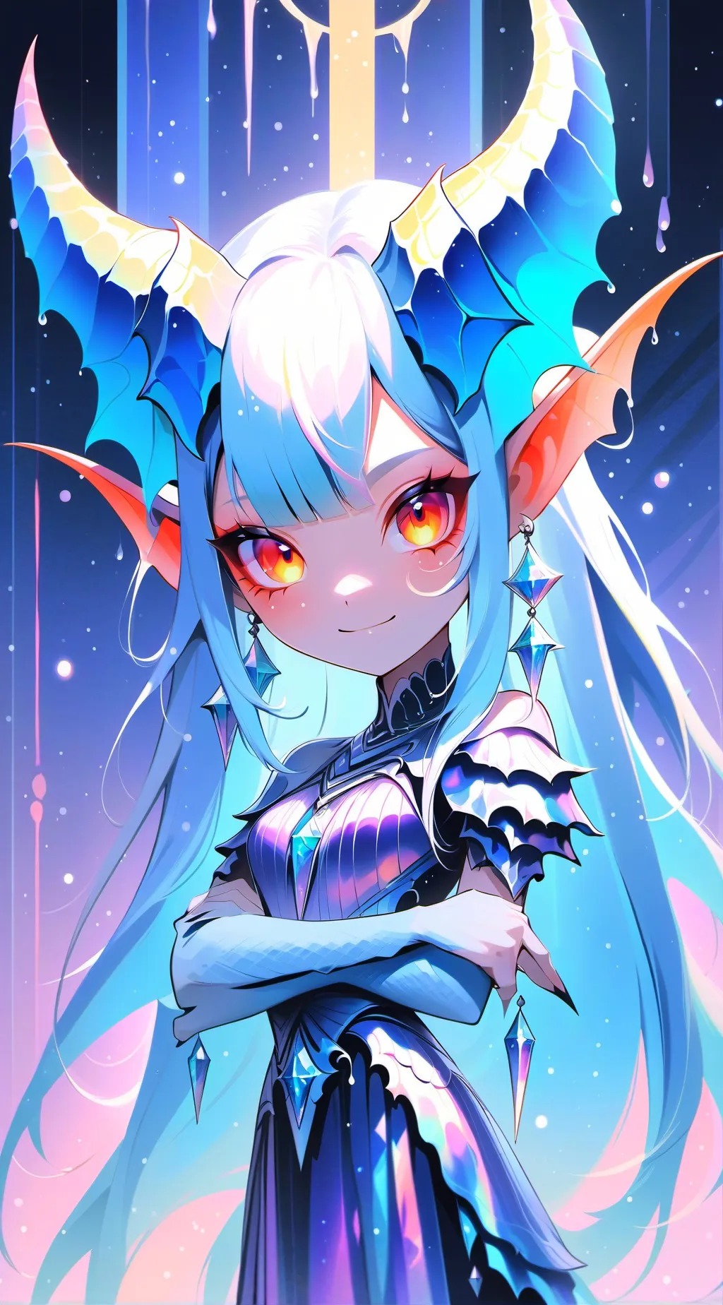 ai character: lunar eclipse background