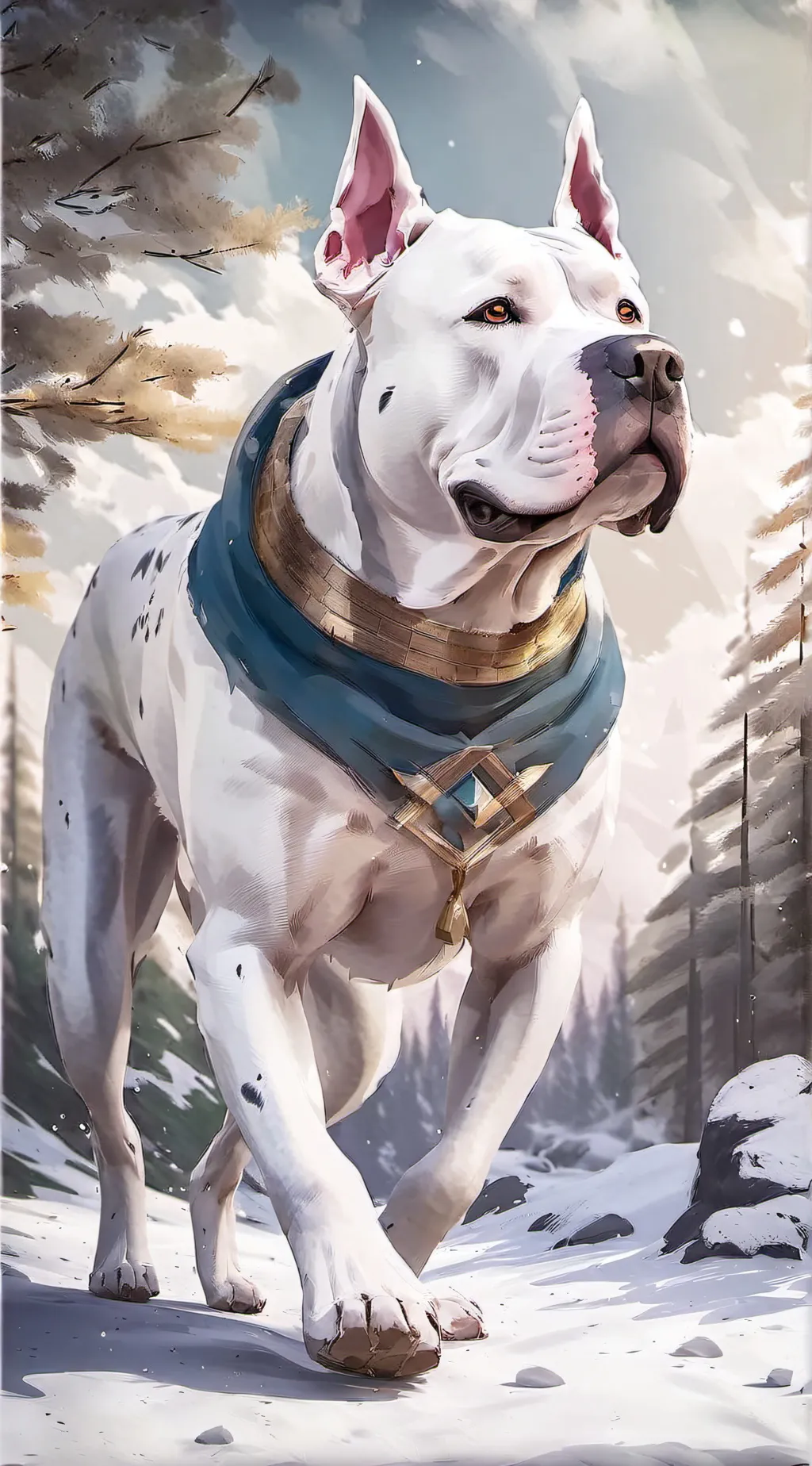 ai character: dogo argentino background