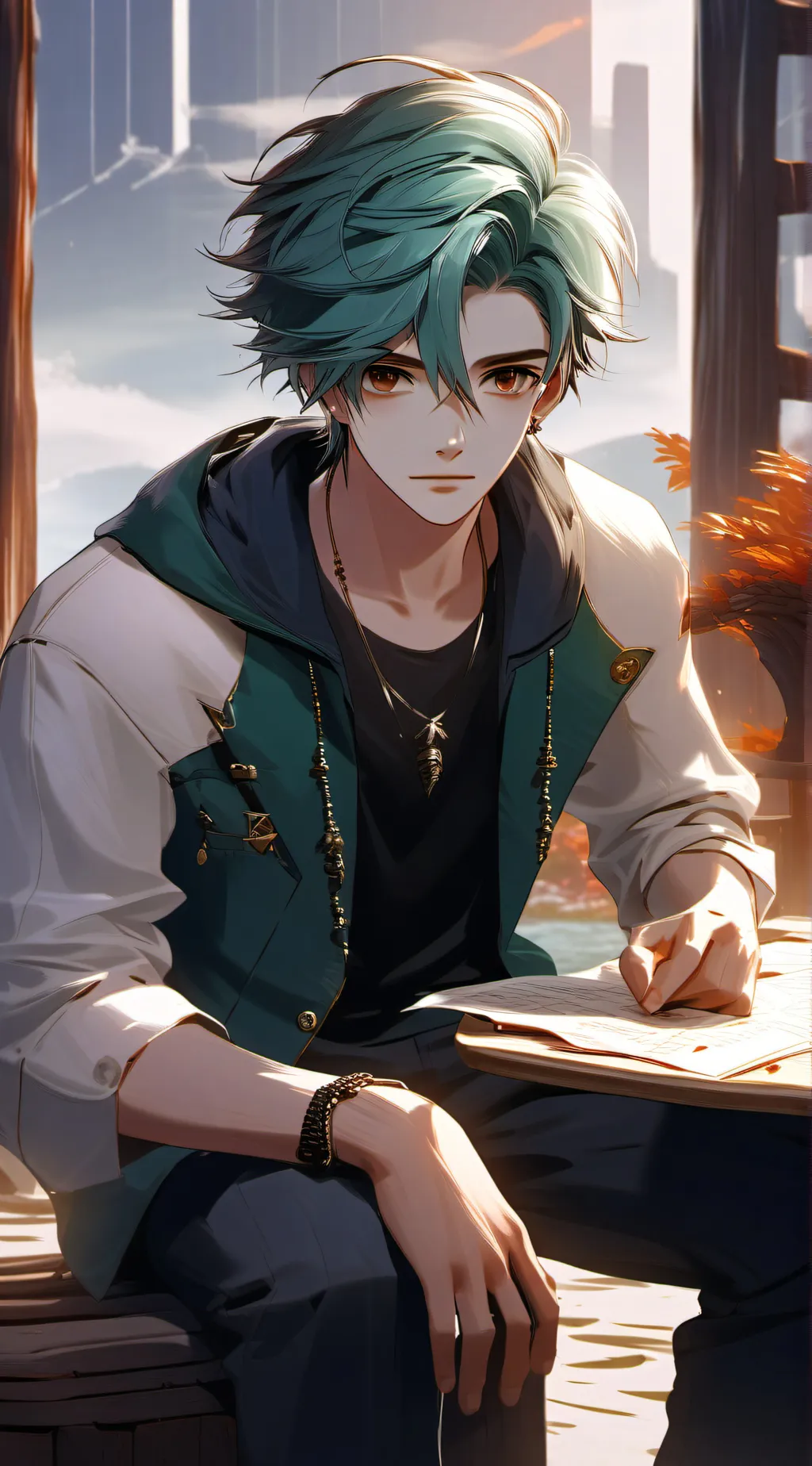 ai character: izuku midoriya  background