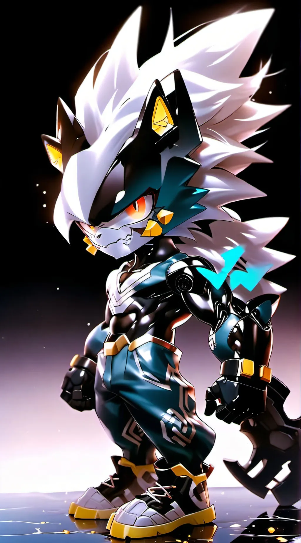 ai character: Cyborg Yeahing background