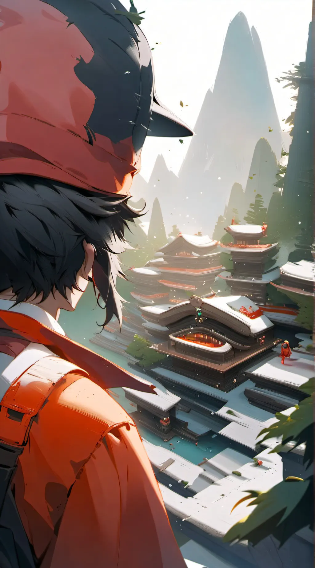 ai character: Red dies background