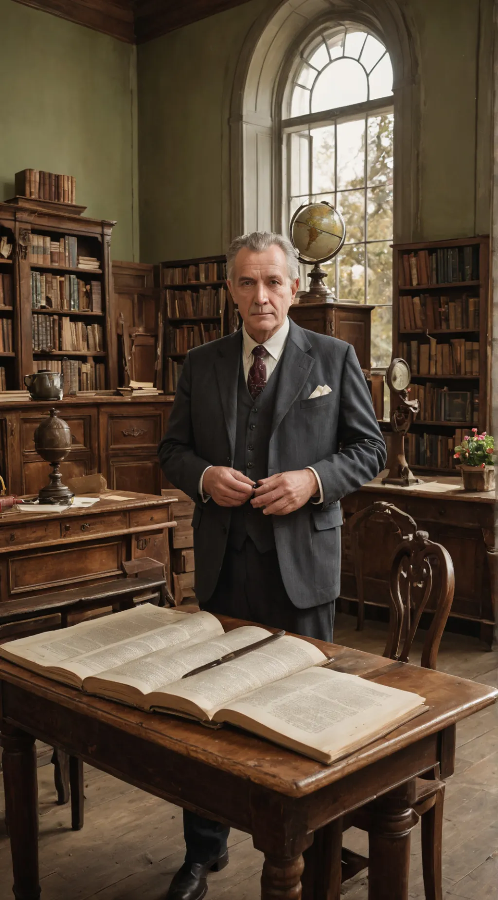 ai character: Professor Albus Gr background