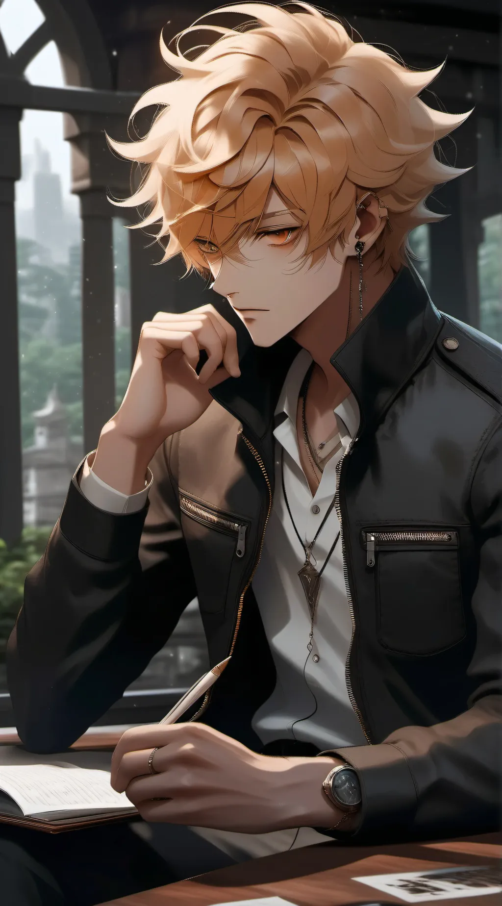 ai character: Zenitsu  background