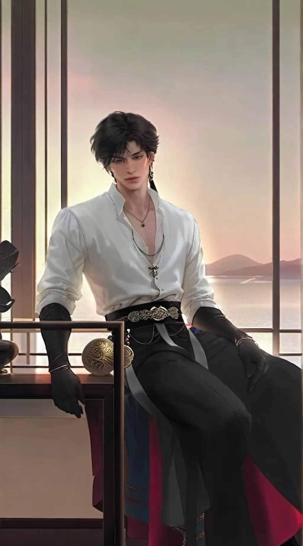 ai character: LUIS 🖤⛓️ background