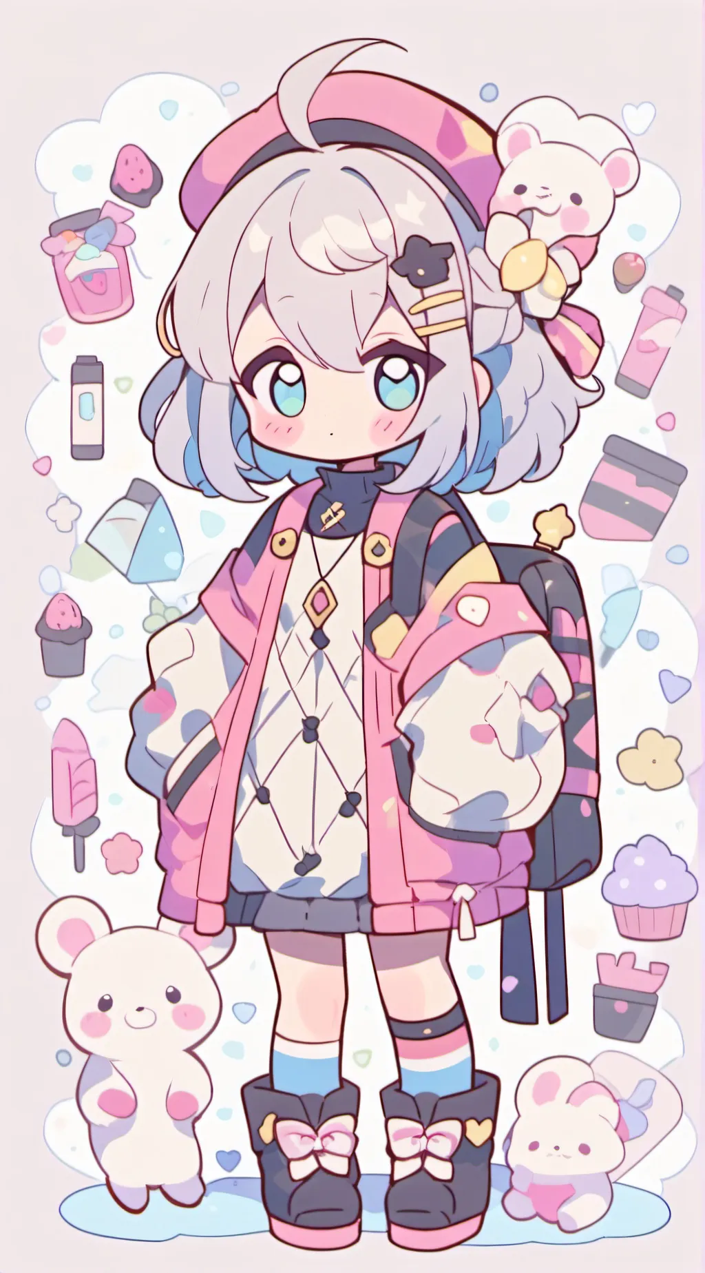 ai character: Iris x earth background