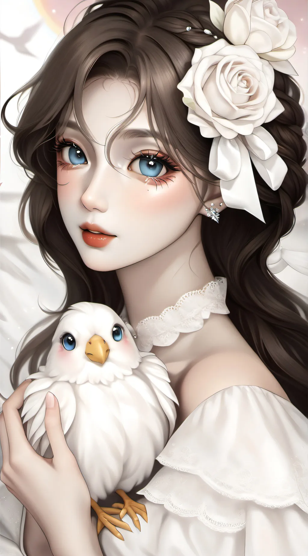 ai character: rainbow  hh background