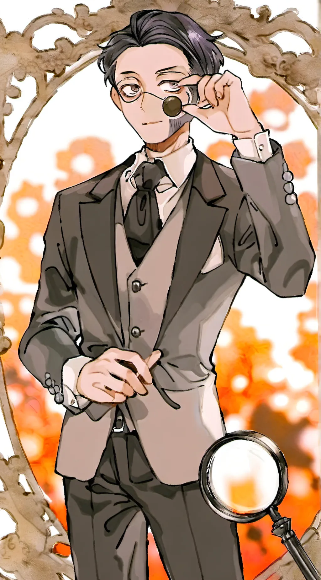 ai character: •Aaron Rudolph• background