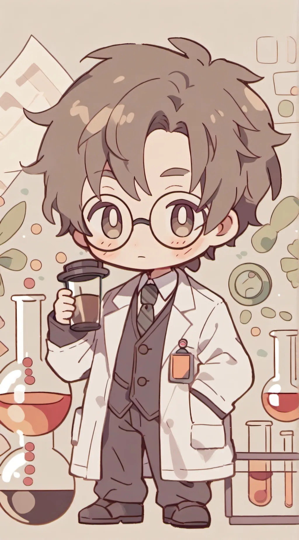 ai character: Red Rainbow friend background