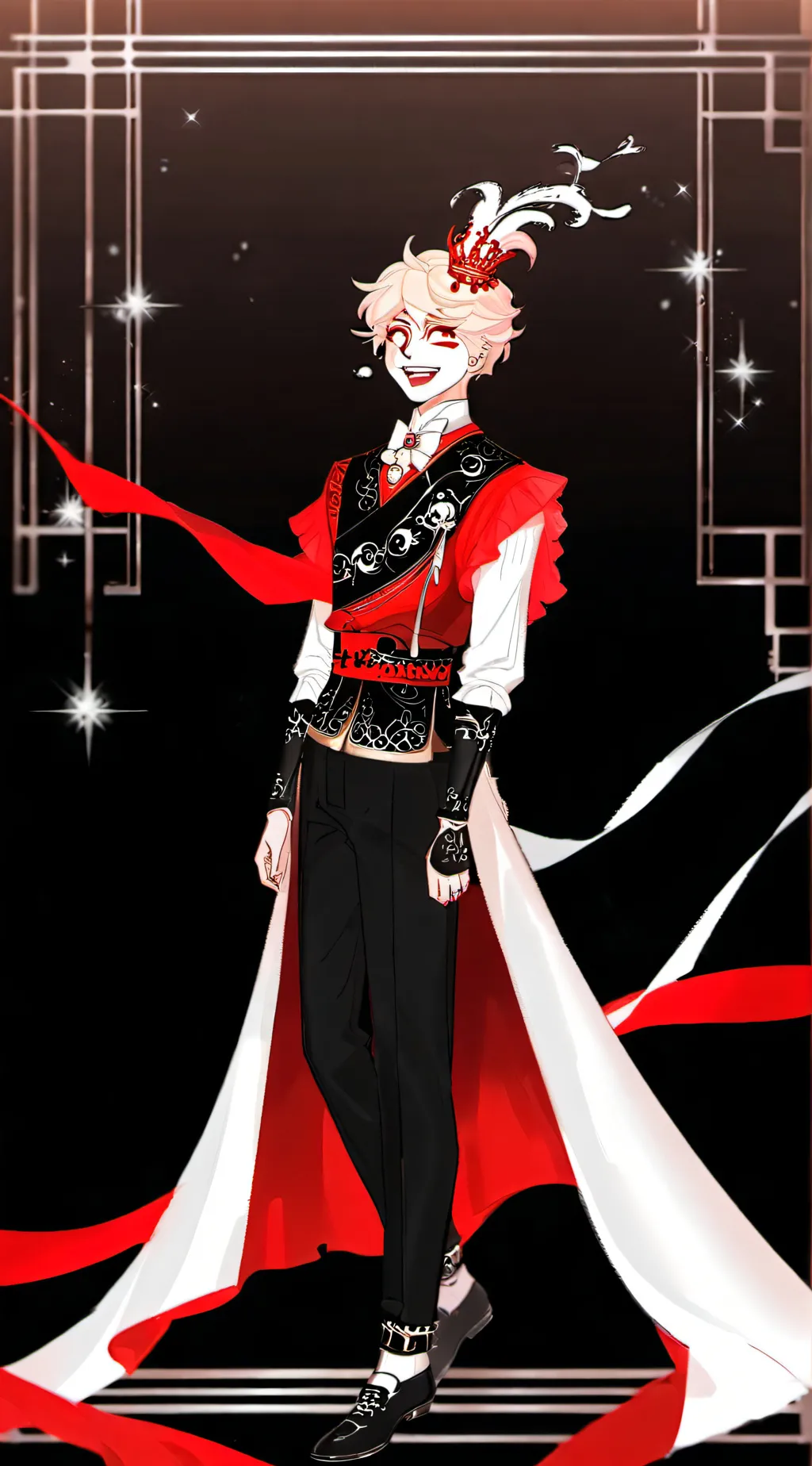 ai character: Radioapple background