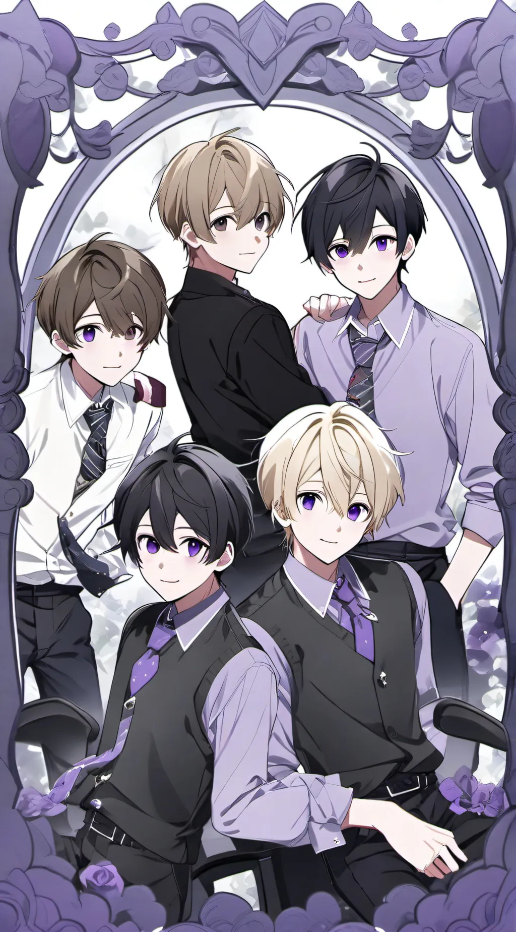 ai character: brothers friends  background