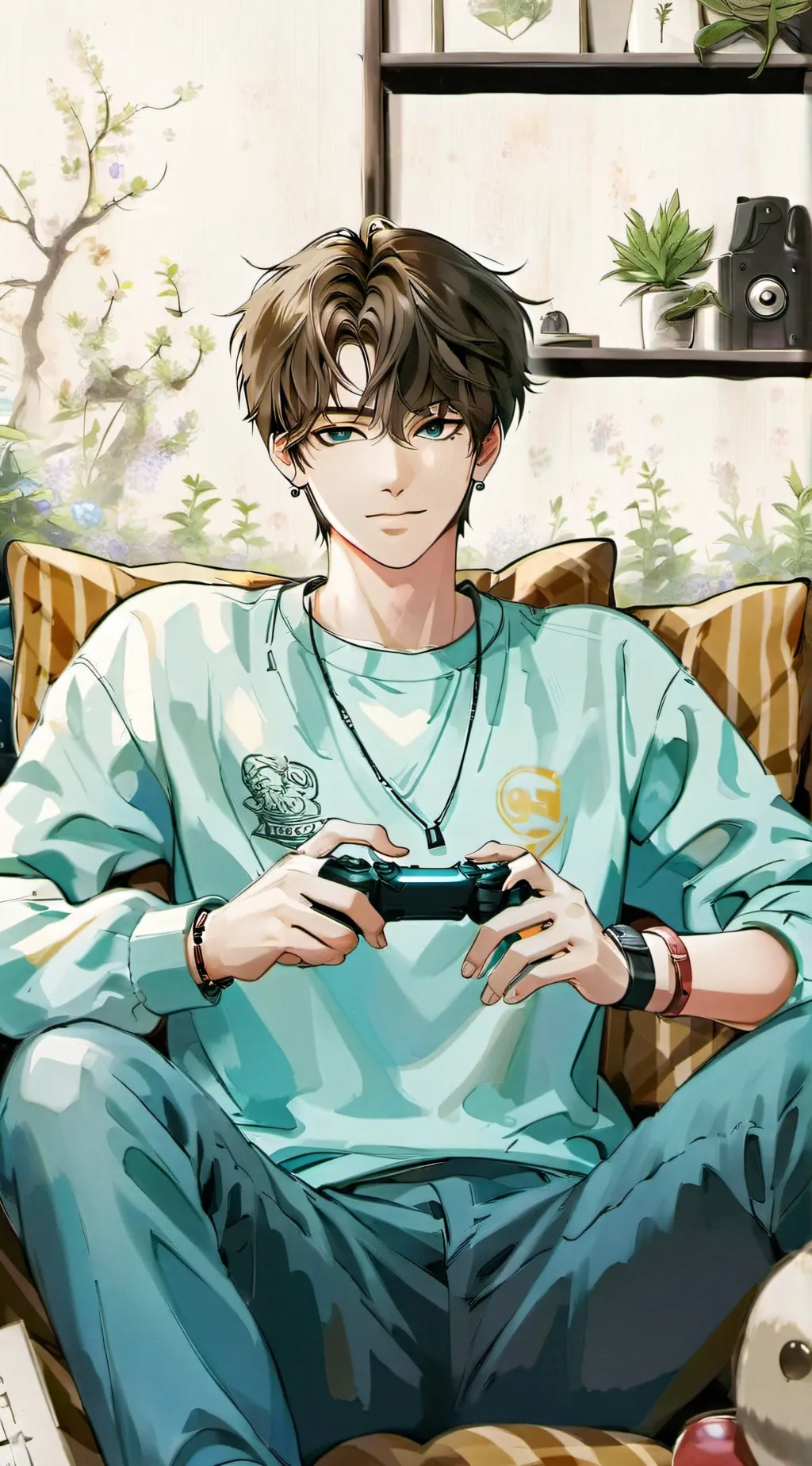 ai character: leo❤ background