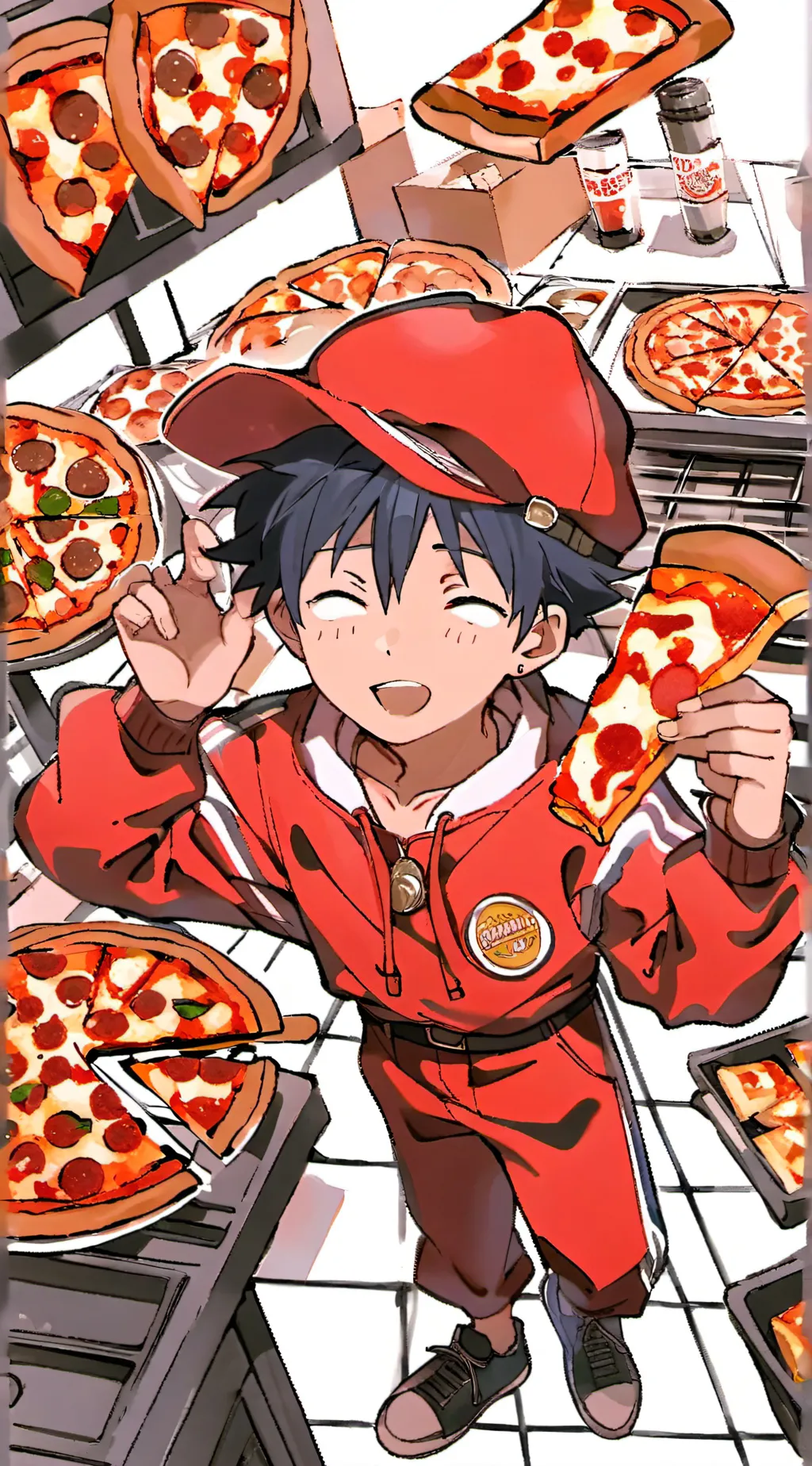 ai character: JJK & ChuckECheese background