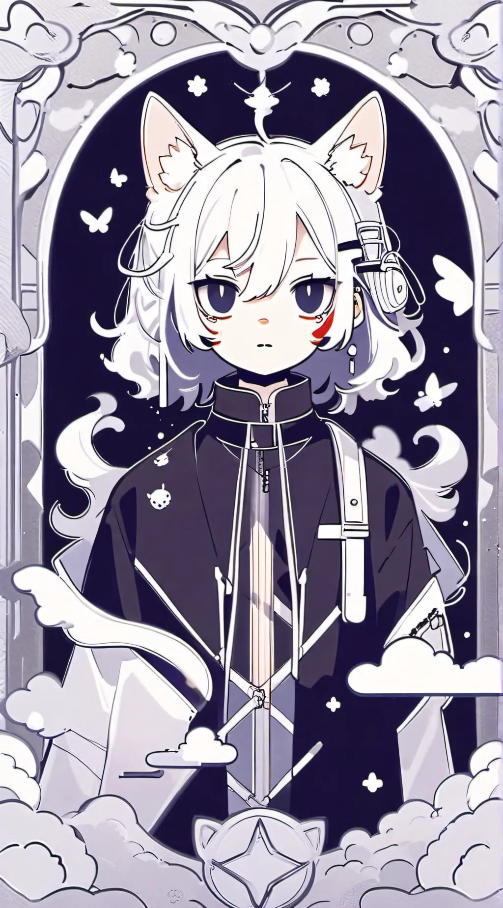 ai character: wenda(white)👹 background