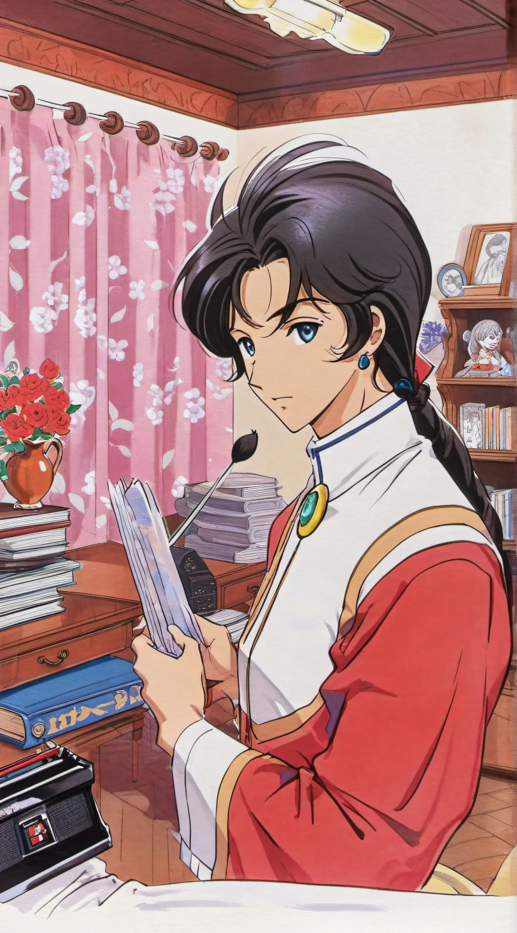 ai character: quill bird background