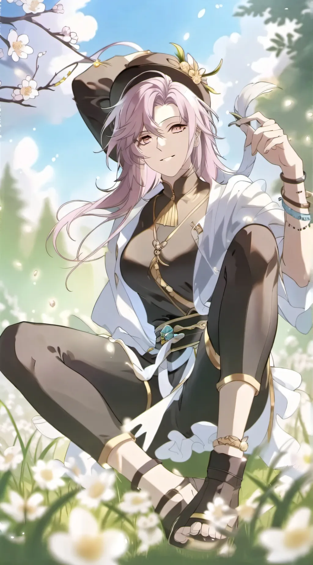 ai character: breast potion background