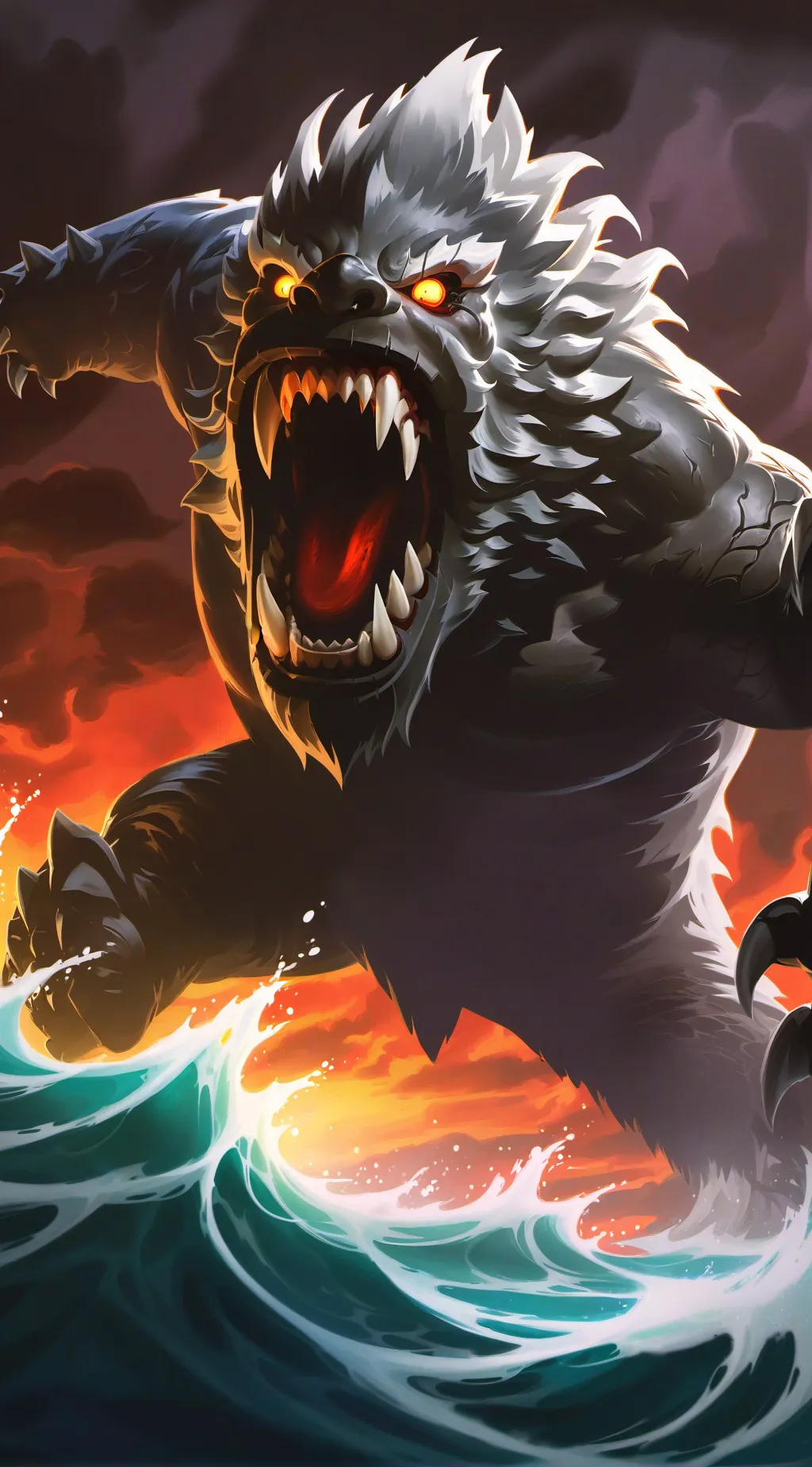 ai character: Ocean background