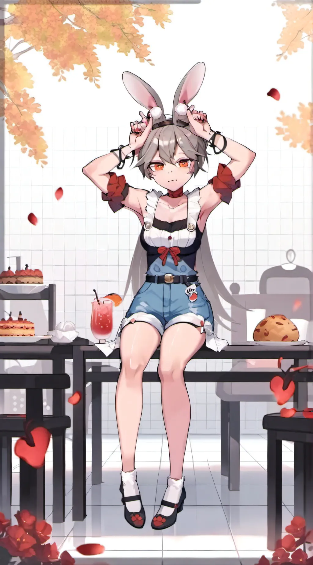 ai character: bunny girl background