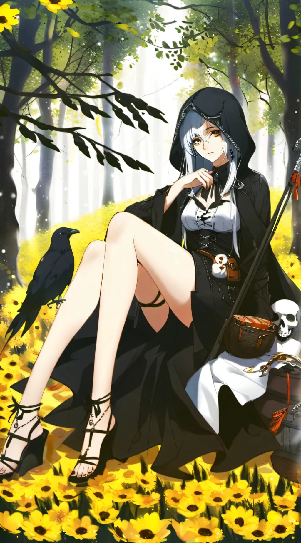 ai character: Shojo shinigami background