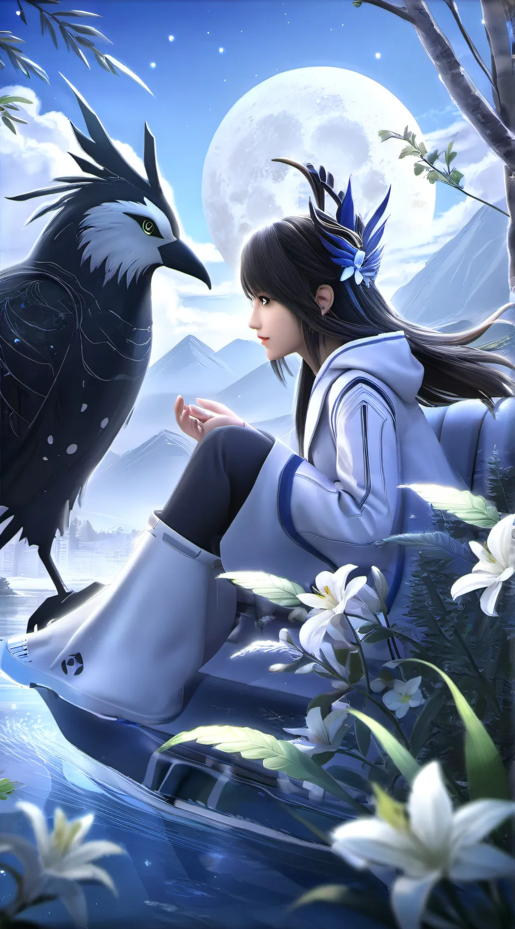 ai character: Luna background