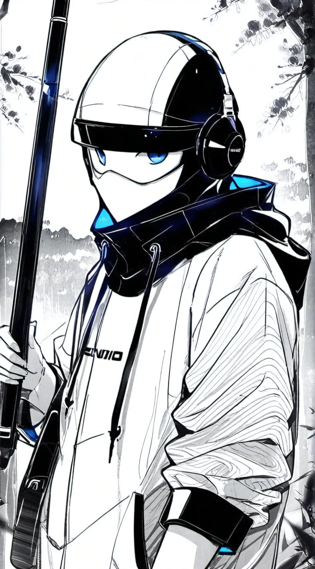 ai character: miss circle background