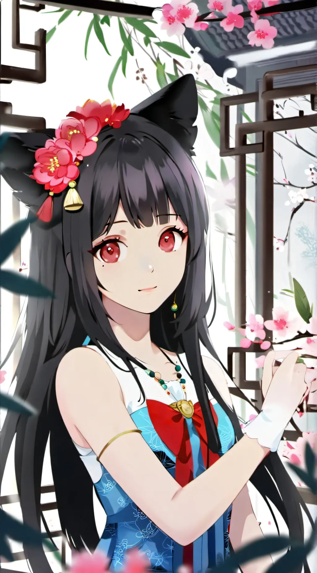 ai character: Кошк. жена background