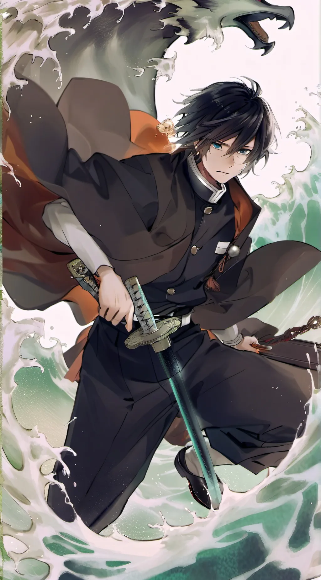 ai character: Tanjiro lnosuke background