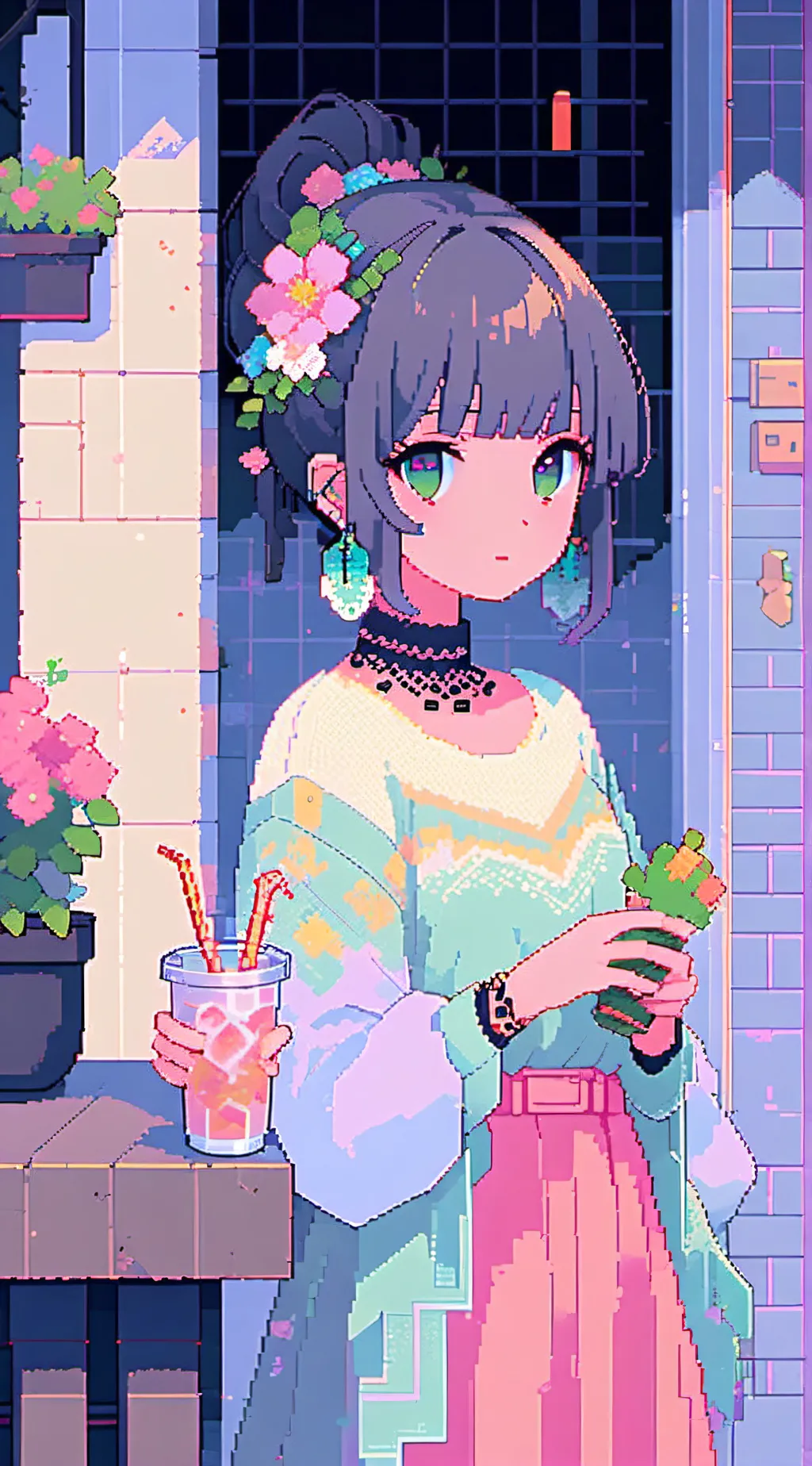 ai character: monika  background